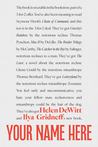 Your Name Here by Helen DeWitt and Ilya Gridneff